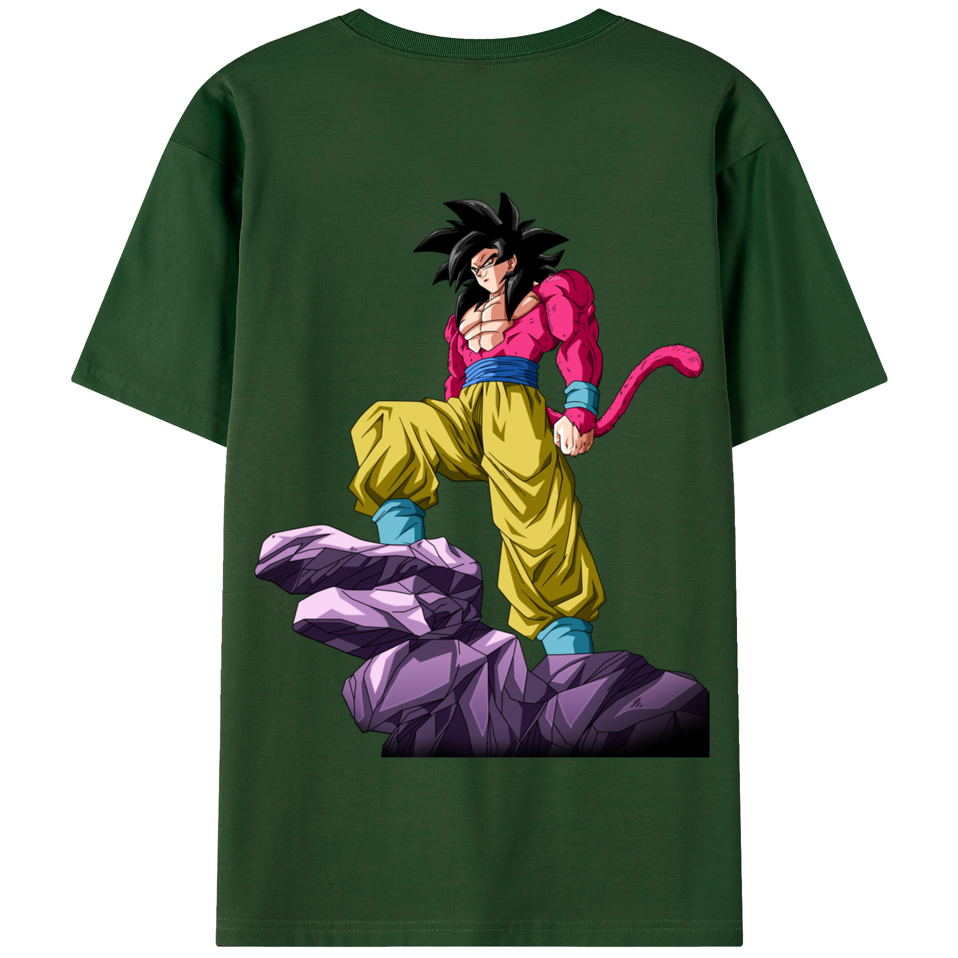 （画像用） ドラゴンボール 孫悟空（そん ごくう）Son Goku カカロット DRAGON BALL Kakarotto 綿100％半袖Tシャツ（背面プリント）